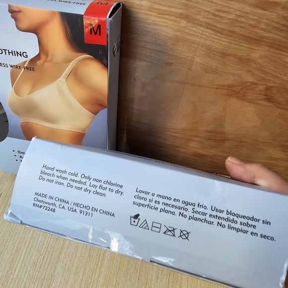 Felina Ladie's Side Smoothing Seamless Wire-Free Adjustable Bra Nude/Black - Picture 15 of 15